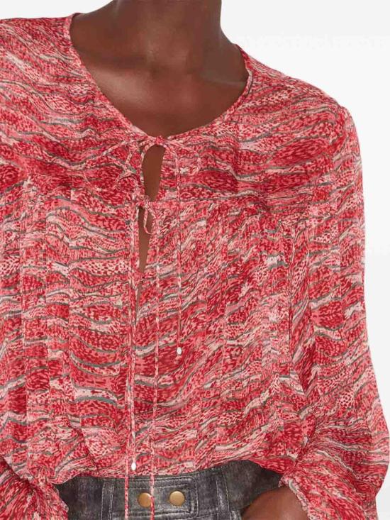  이자벨마랑에뚜왈 블라우스 HT0553FAC1J07E70RD Red - ISABEL MARANT ETOILE