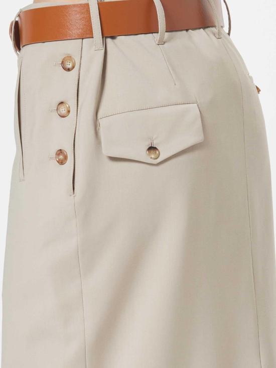  모스키노 미디 스커트 010405170081 Beige - MOSCHINO