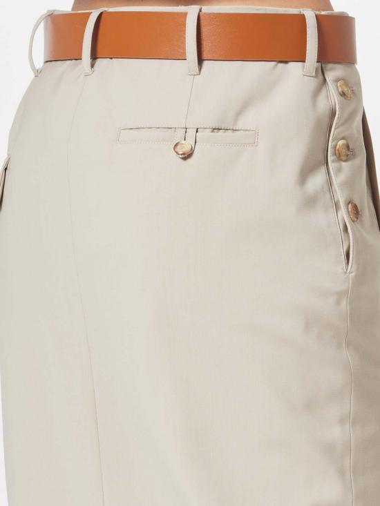  모스키노 미디 스커트 010405170081 Beige - MOSCHINO