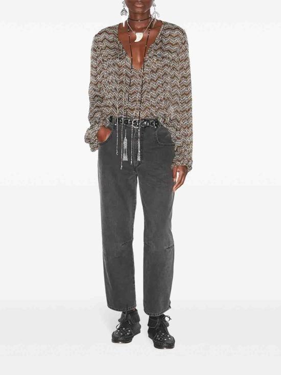  이자벨마랑에뚜왈 블라우스 HT0553FAC1J07E02FK Brown - ISABEL MARANT ETOILE