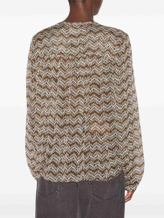  이자벨마랑에뚜왈 블라우스 HT0553FAC1J07E02FK Brown - ISABEL MARANT ETOILE