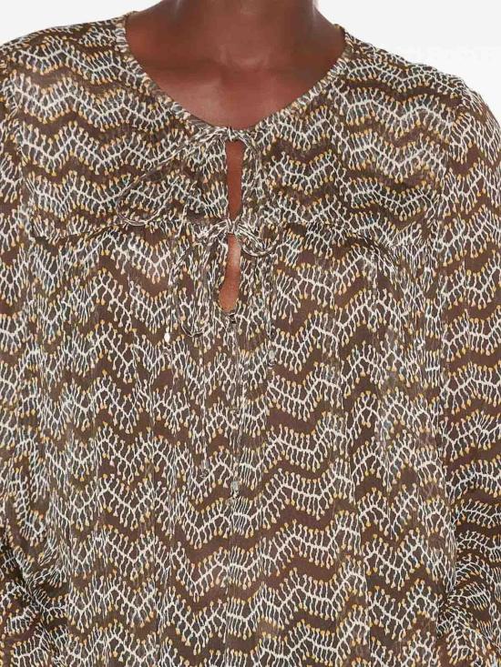  이자벨마랑에뚜왈 블라우스 HT0553FAC1J07E02FK Brown - ISABEL MARANT ETOILE