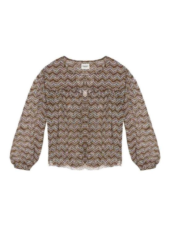  이자벨마랑에뚜왈 블라우스 HT0553FAC1J07E02FK Brown