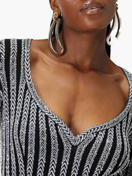  미소니 원피스 DS24WG1QBK039GS91KF Silver - MISSONI