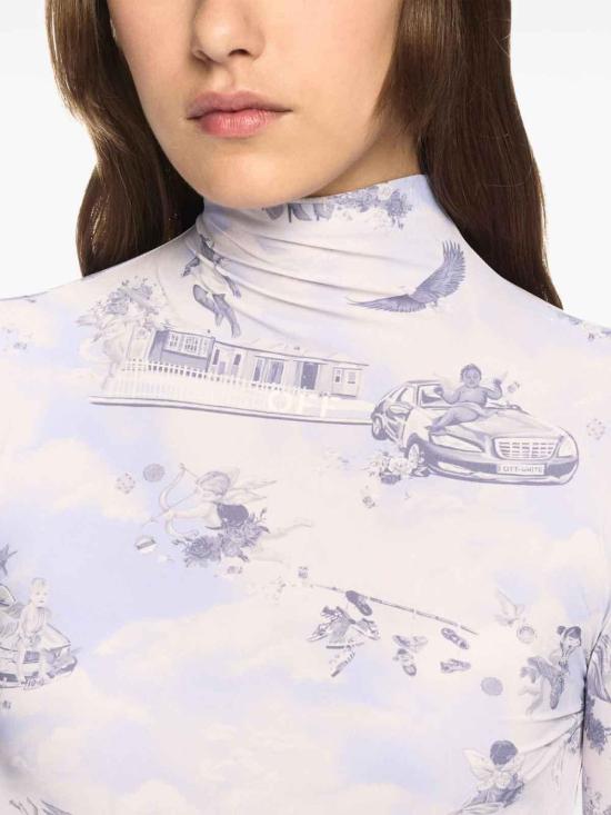  오프화이트 숏 원피스 OWDB540S25JER0024201 Light Blue - OFF WHITE