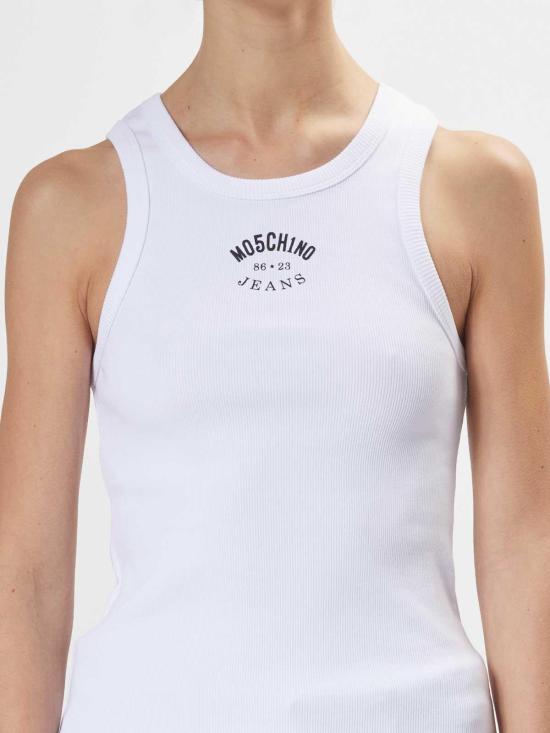  모스키노 민소매 티셔츠 80537311001 White - MOSCHINO