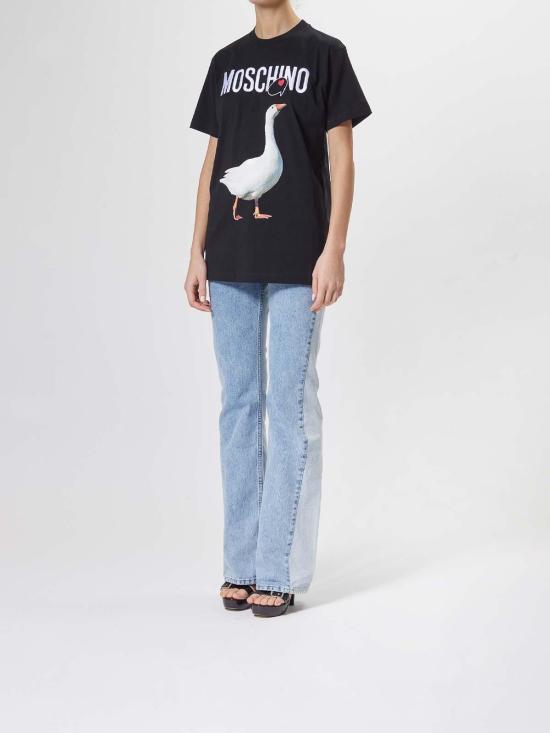  모스키노 반팔 티셔츠 071505411555 Black - MOSCHINO