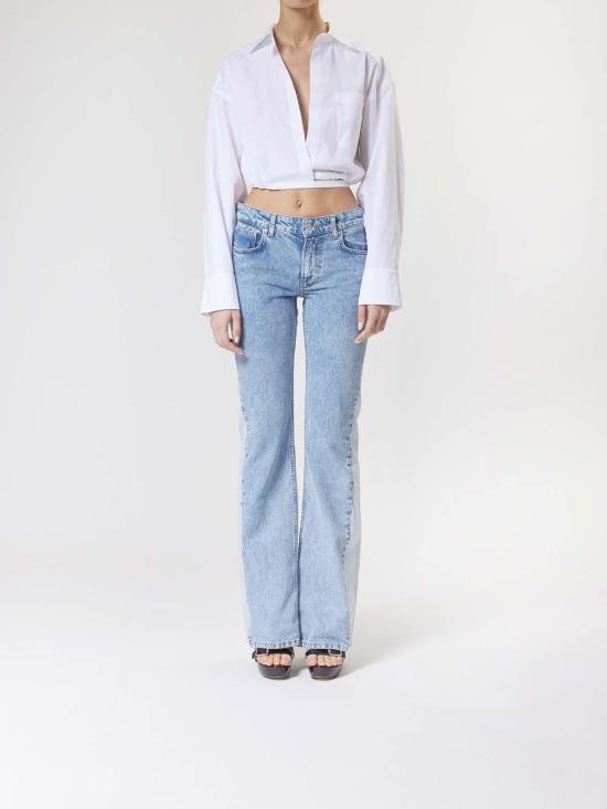  모스키노 스트레이트 팬츠 31537191303 Blue - MOSCHINO