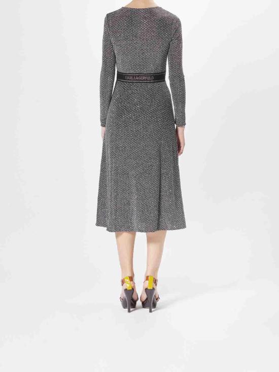 25SS 칼라거펠트 미디 스커트 A1W13030979 Grey - KARL LAGERFELD