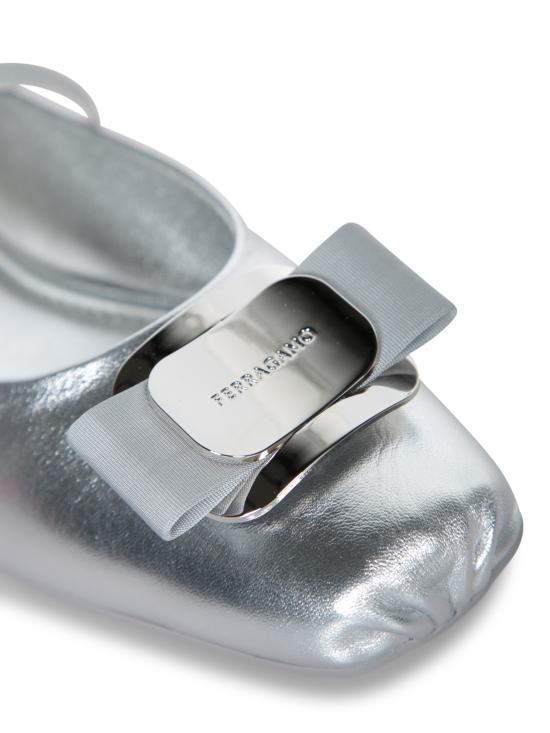 26SS 살바토레 페라가모 플랫 슈즈 769030 01H345 009 Metallic - SALVATORE FERRAGAMO