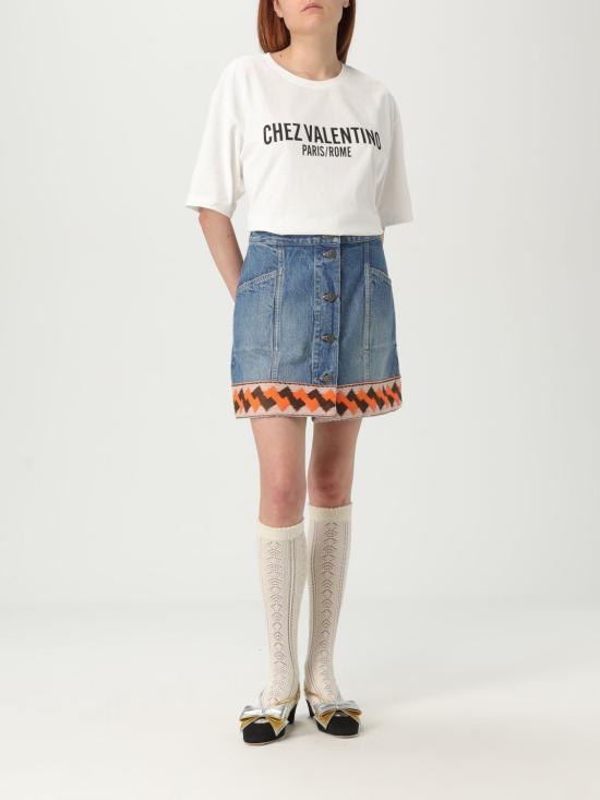 25FW 발렌티노 가라바니 반팔 티셔츠 6B3MG24Q95W A03 Ivory - VALENTINO GARAVANI