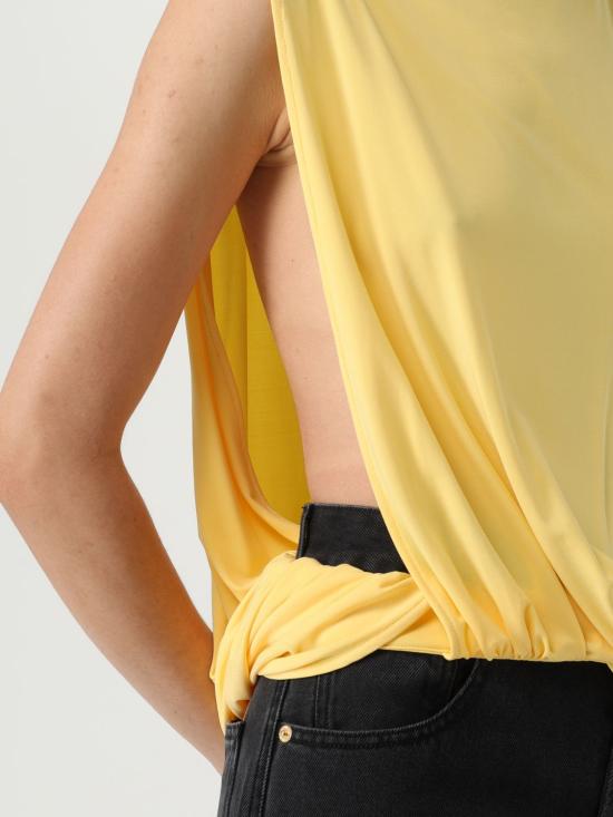 25FW 자크뮈스 민소매 티셔츠 251TO1222381 250 Yellow - JACQUEMUS