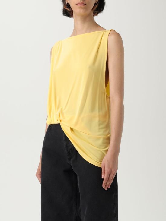 25FW 자크뮈스 민소매 티셔츠 251TO1222381 250 Yellow - JACQUEMUS