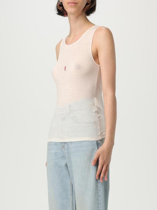 25SS 생로랑 민소매 티셔츠 752721YBMV2 9774 Yellow Cream - SAINT LAURENT