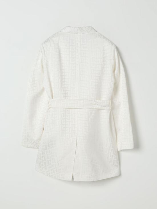 25FW [키즈] 발망 캐주얼 자켓 BW2Q14S0192 102 Yellow Cream - BALMAIN