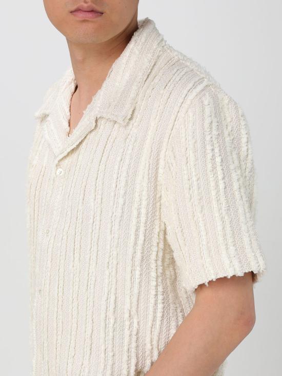 25FW 세퍼 반팔 셔츠 NOAMSNO SNOWDROPSTRIPE Beige - SEFR