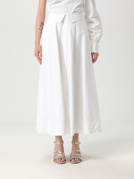 25SS 칼라거펠트 롱 스커트 A2W12005 100 White