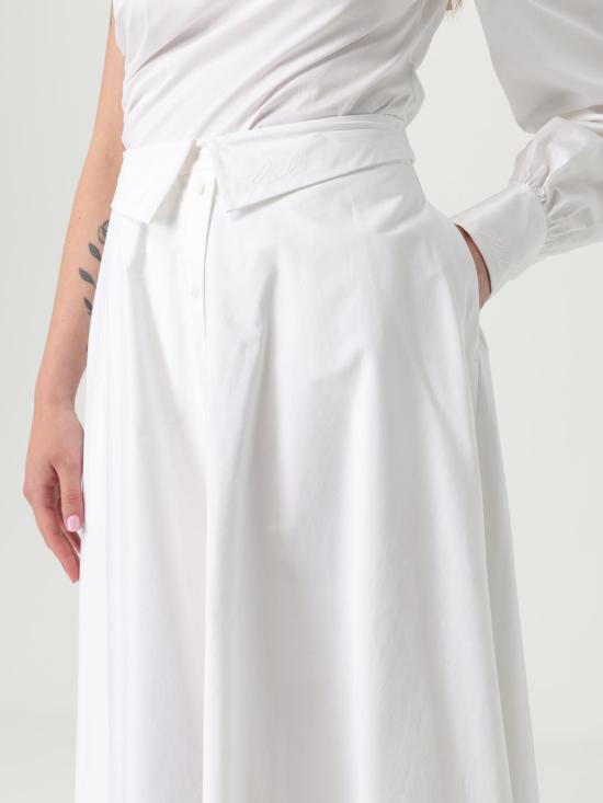 25SS 칼라거펠트 롱 스커트 A2W12005 100 White - KARL LAGERFELD