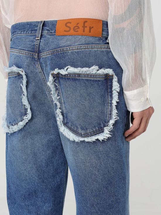 25SS 세퍼 데님 팬츠 FRAYEDCUT DARKRIVERBLUE Denim - SEFR