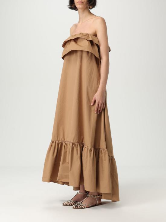 25FW 생로랑 롱 원피스 818380YZ9AN 2560 Bronze - SAINT LAURENT