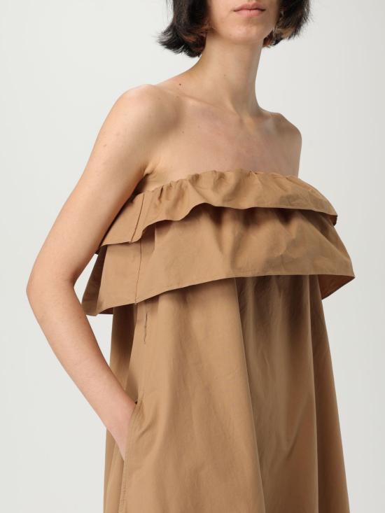 25FW 생로랑 롱 원피스 818380YZ9AN 2560 Bronze - SAINT LAURENT