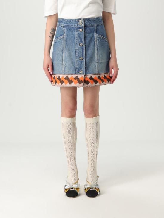 25FW 발렌티노 가라바니 스커트 6B3DD19Z94U 558 Blue