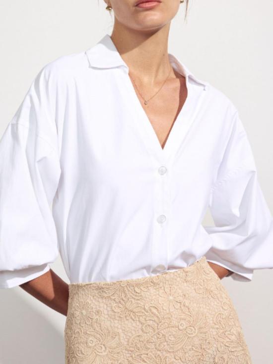  브로슈 워커 블라우스 브로셔 워커 케이트 셔츠 솔트 화이트 - BROCHU WALKER