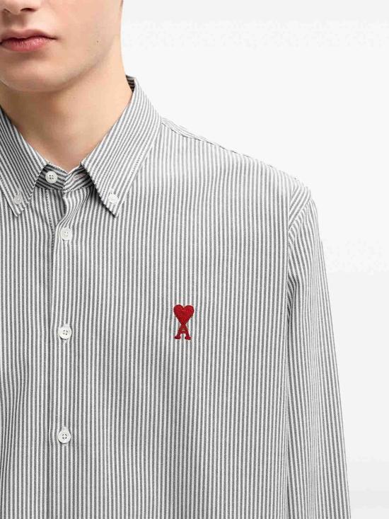 25SS 아미 ADC버튼 다운 셔츠 BFUSH063CO0087039 Black - AMI