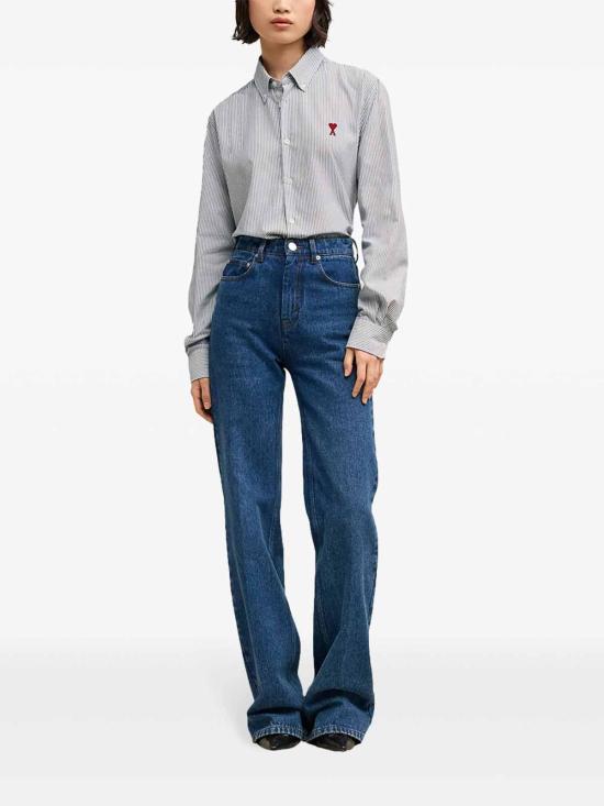 25SS 아미 ADC버튼 다운 셔츠 BFUSH063CO0087039 Black - AMI