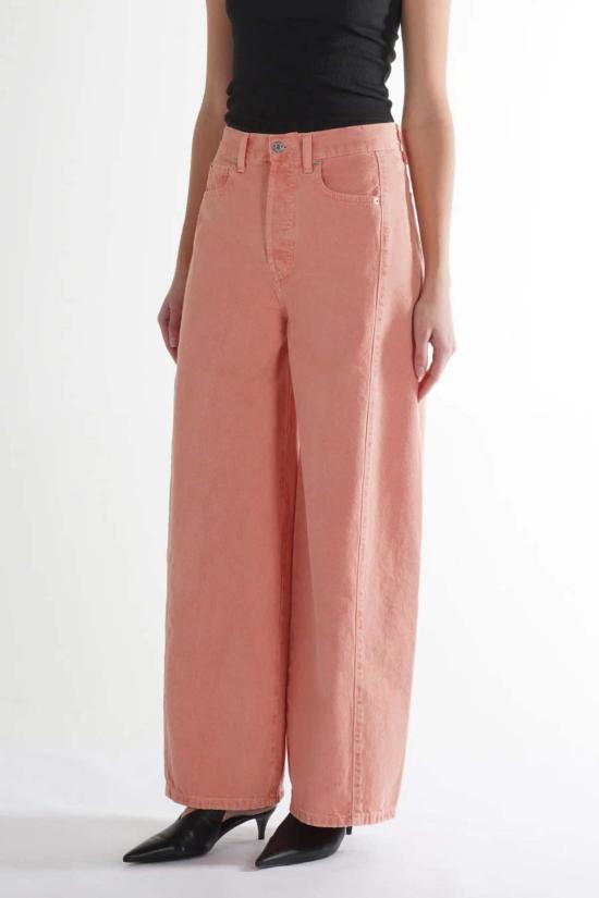  에티카 데님 팬츠 ética Arden 와이드 레그 진 플라밍고 - ETICA