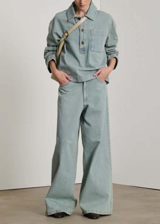  쉐르 긴팔 티셔츠 수어 오스틴 셔츠 블루