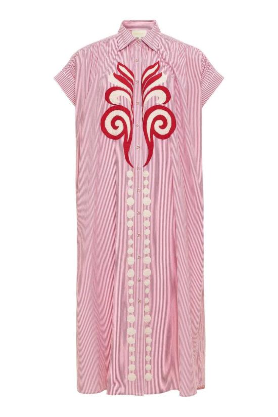  캐롤리나 케이 롱 원피스 캐롤라이나 K 발레리 카프탄 레드 - CAROLINA K