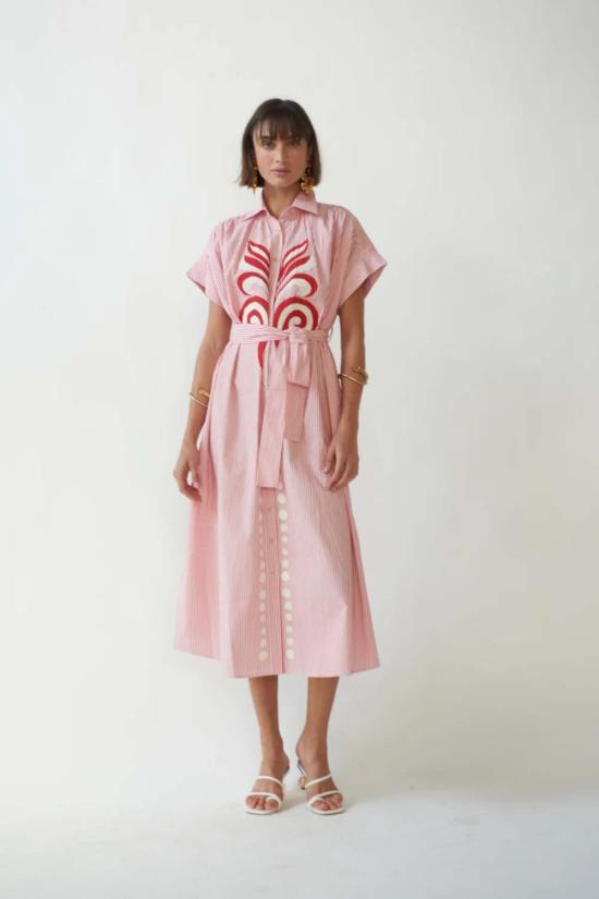  캐롤리나 케이 롱 원피스 캐롤라이나 K 발레리 카프탄 레드