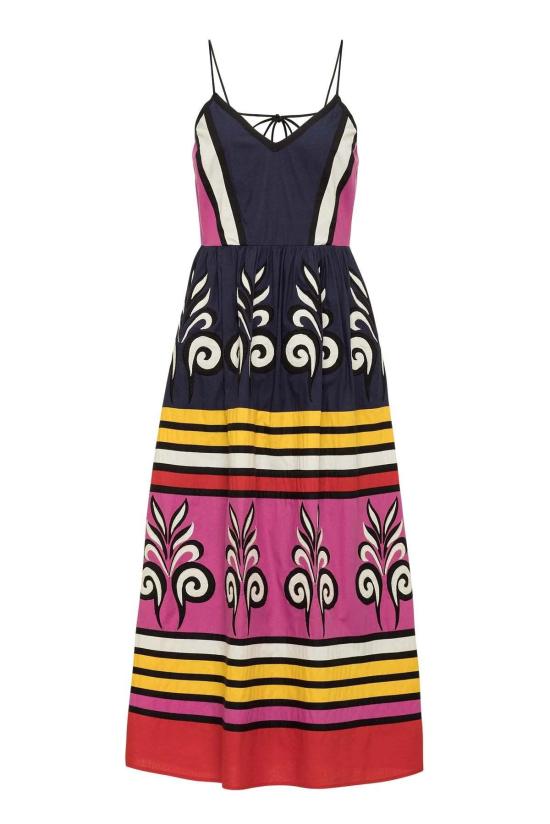  캐롤리나 케이 롱 원피스 Carolina K Antonella 드레스 멀티 - CAROLINA K