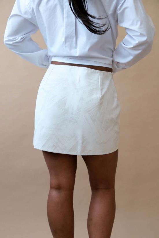  MAISON MARKOSIAN 숏 스커트 메종 마르코시안 브러시스트로크 미니 스커트 - OTHER BRANDS