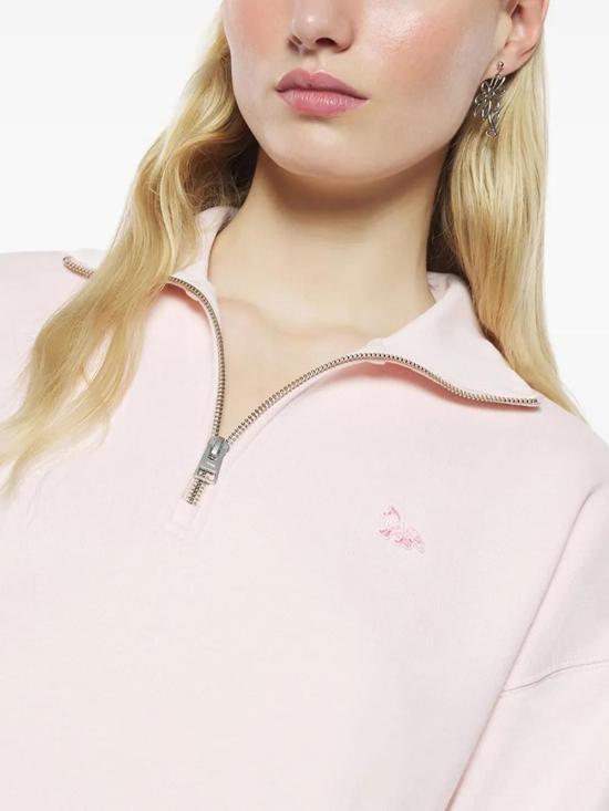 25SS 메종키츠네 베이비 폭스 하프집 스웨트셔츠 MW00304KM03250140 ROSEWATER DOM - MAISON KITSUNE