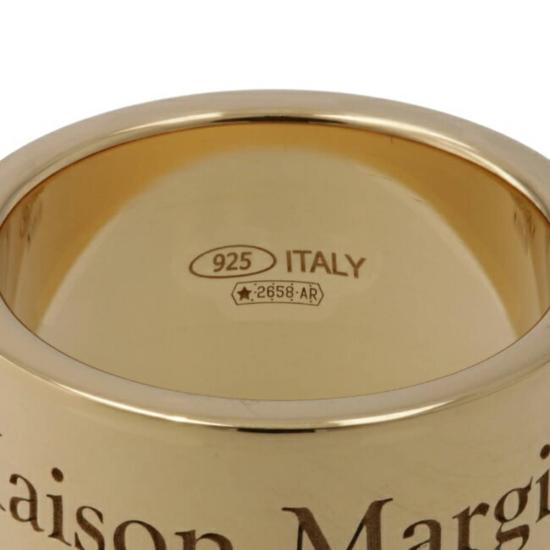  마르지엘라 반지 메종  로고 링 옐로우 골드 플레이팅 부라타토 - MAISON MARGIELA