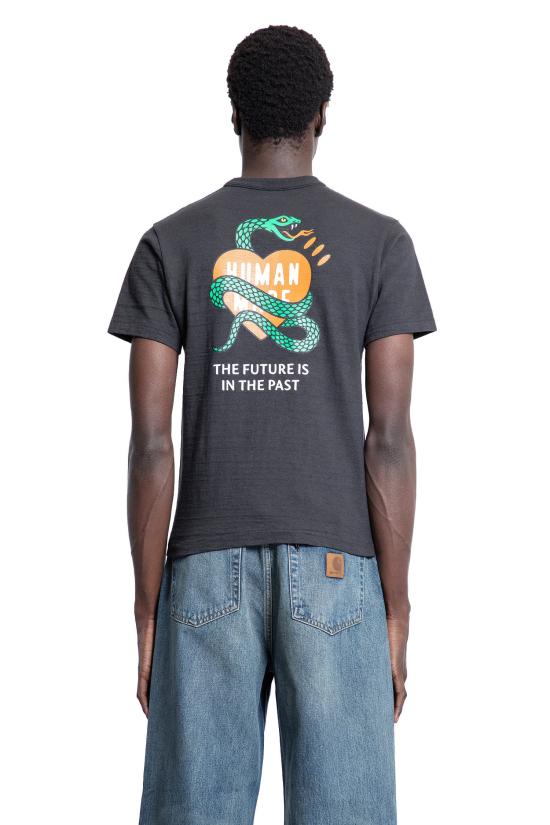  휴먼메이드 반팔 티셔츠 HM29TE001BLACK DOM - HUMANMADE