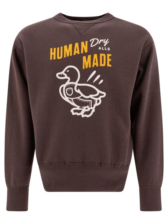  휴먼메이드 긴팔 티셔츠 HM29CS014 BROWN DOM