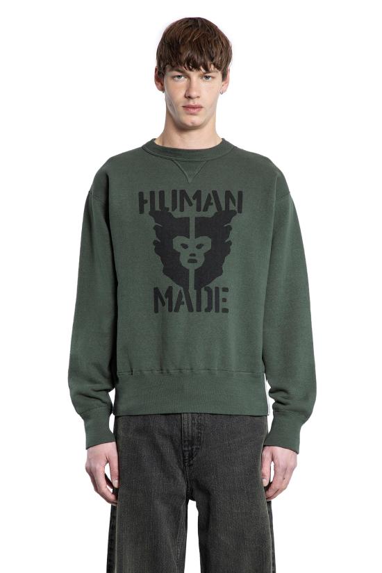  휴먼메이드 긴팔 티셔츠 HM29CS013 GREEN DOM - HUMANMADE