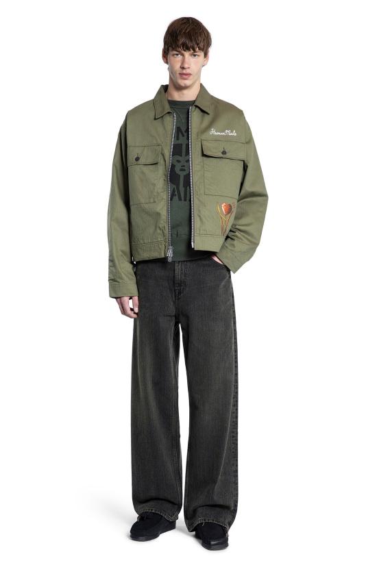  휴먼메이드 긴팔 티셔츠 HM29CS013 GREEN DOM - HUMANMADE