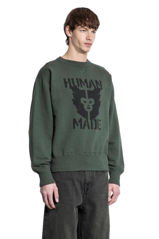  휴먼메이드 긴팔 티셔츠 HM29CS013 GREEN DOM - HUMANMADE
