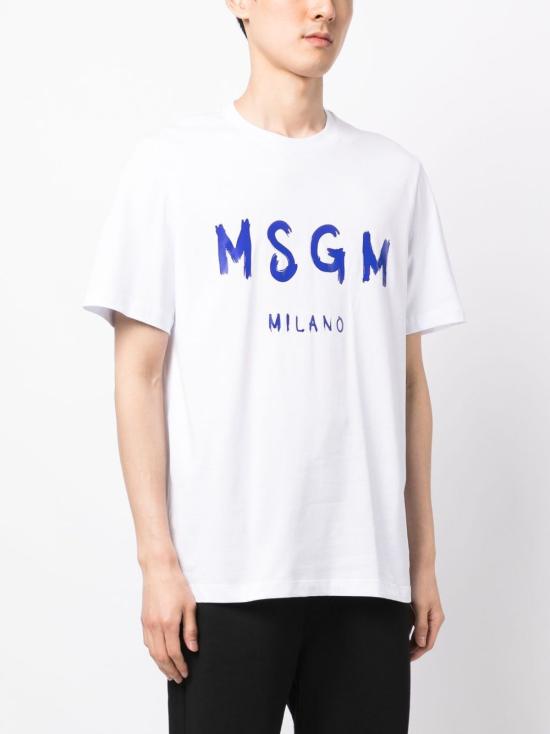25SS 엠에스지엠 반팔 티셔츠 3440MM51023700201C OPTICAL WHITE DOM - MSGM