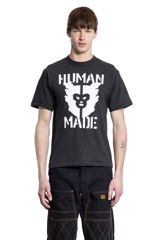  휴먼메이드 반팔 티셔츠 HM29TE009 BLACK DOM - HUMANMADE