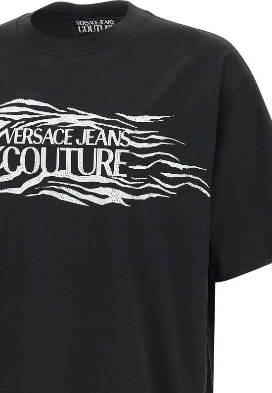 25SS 베르사체 반팔 티셔츠 78GAH6L1J0001 899 NERO DOM - VERSACE