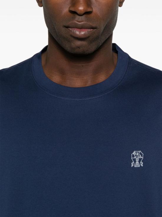 25SS 브루넬로 쿠치넬리 코튼 저지 크루넥 티셔츠 M0B138440 C2443 DOM - BRUNELLO CUCINELLI