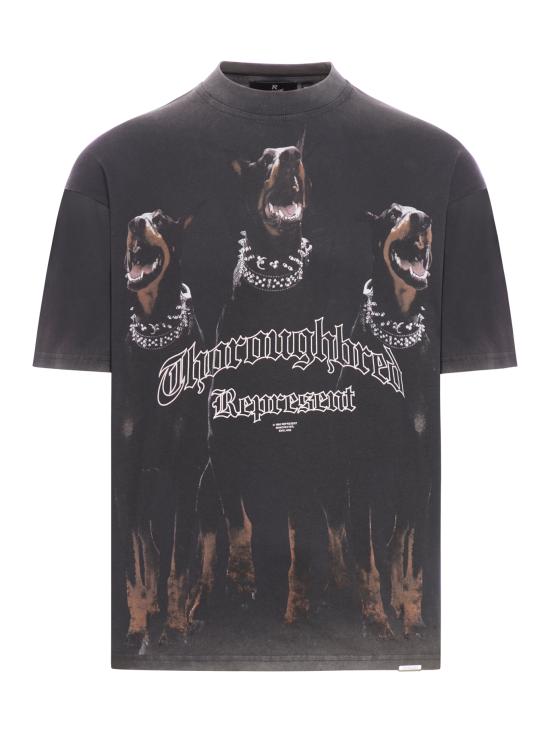  리프레젠트 반팔 티셔츠 MLM41135 003 VINTAGE BLACK DOM