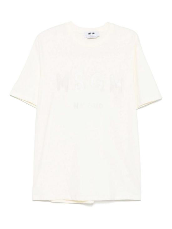 25SS 엠에스지엠 반팔 티셔츠 3840MM51025700202 OFF WHITE DOM
