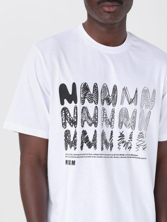 25SS 엠에스지엠 반팔 티셔츠 3840MM11025709701 WHITE DOM - MSGM