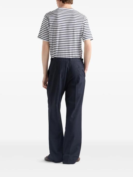 25SS 프라다 반팔 티셔츠 UJN9291045F0UB0 WHITE BLUE DOM - PRADA